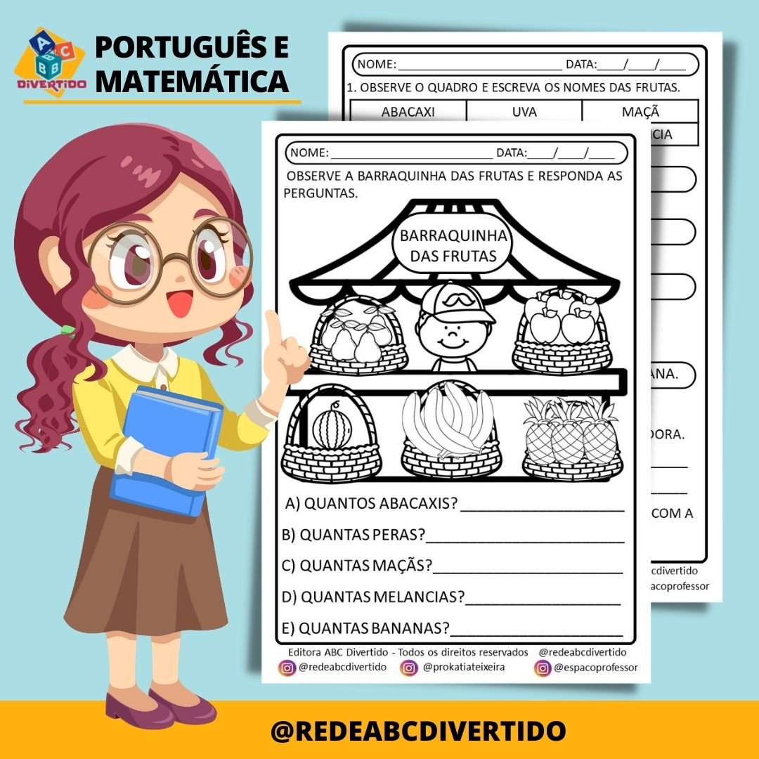 Atividades de alfabetização matemática e português
