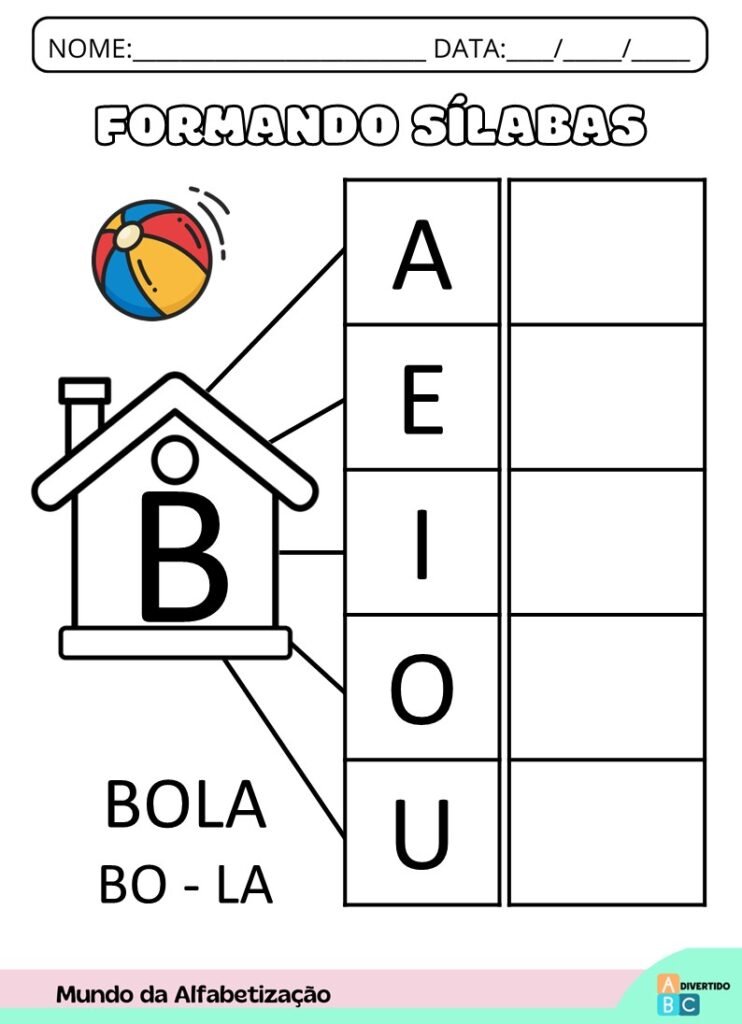  Atividade letra B – Atividades de Alfabetização 